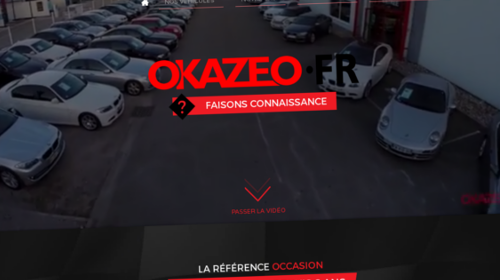 Page d’accueil du site web d’Okazeo.fr
